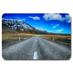 Road Mountain Landscape Travel Large Doormat  by Celenk