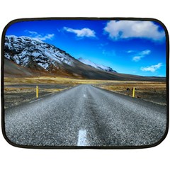 Road Mountain Landscape Travel Double Sided Fleece Blanket (mini)  by Celenk