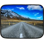 Road Mountain Landscape Travel Double Sided Fleece Blanket (Mini)  35 x27  Blanket Back