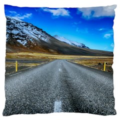 Road Mountain Landscape Travel Large Cushion Case (two Sides) by Celenk