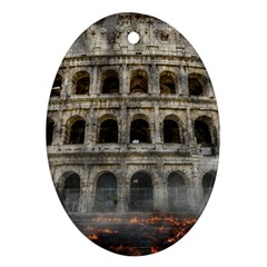 Colosseum Italy Landmark Coliseum Oval Ornament (two Sides) by Celenk