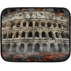 Colosseum Italy Landmark Coliseum Double Sided Fleece Blanket (Mini) 