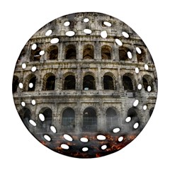 Colosseum Italy Landmark Coliseum Round Filigree Ornament (Two Sides)