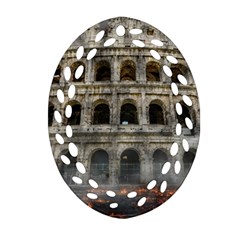 Colosseum Italy Landmark Coliseum Oval Filigree Ornament (Two Sides)