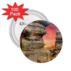 Rocks Landscape Sky Sunset Nature 2 25  Buttons (100 Pack)  by Celenk