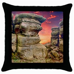 Rocks Landscape Sky Sunset Nature Throw Pillow Case (black) by Celenk