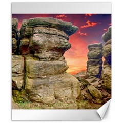 Rocks Landscape Sky Sunset Nature Canvas 8  X 10  by Celenk