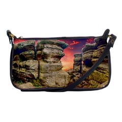 Rocks Landscape Sky Sunset Nature Shoulder Clutch Bags by Celenk