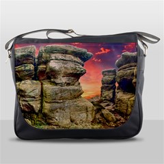 Rocks Landscape Sky Sunset Nature Messenger Bags by Celenk