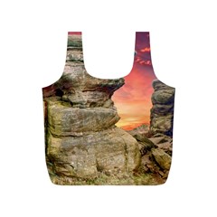 Rocks Landscape Sky Sunset Nature Full Print Recycle Bags (s)  by Celenk