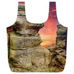 Rocks Landscape Sky Sunset Nature Full Print Recycle Bags (l)  by Celenk