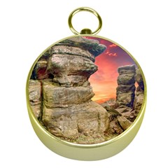 Rocks Landscape Sky Sunset Nature Gold Compasses by Celenk