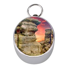 Rocks Landscape Sky Sunset Nature Mini Silver Compasses