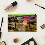 Rocks Landscape Sky Sunset Nature Cosmetic Bag (XS) Back