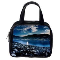 Shore Mountain Water Landscape Classic Handbags (one Side) by Celenk