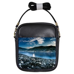 Shore Mountain Water Landscape Girls Sling Bags