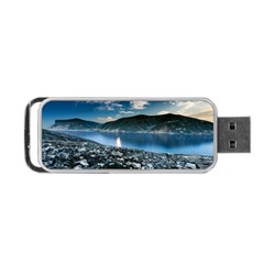 Shore Mountain Water Landscape Portable Usb Flash (one Side)