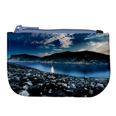 Shore Mountain Water Landscape Large Coin Purse by Celenk