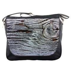 Wood Knot Fabric Texture Pattern Rough Messenger Bags by Celenk