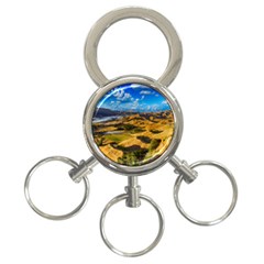 Hills Countryside Landscape Rural 3-ring Key Chains by Celenk