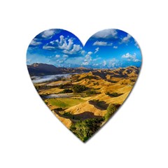 Hills Countryside Landscape Rural Heart Magnet by Celenk