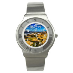 Hills Countryside Landscape Rural Stainless Steel Watch by Celenk