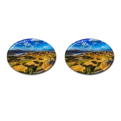 Hills Countryside Landscape Rural Cufflinks (oval) by Celenk