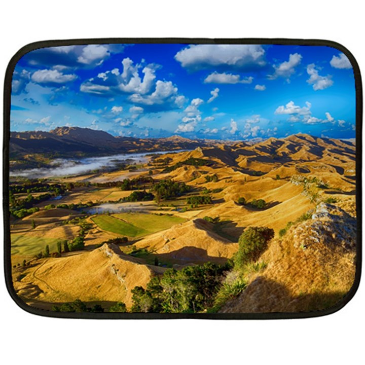 Hills Countryside Landscape Rural Double Sided Fleece Blanket (Mini) 