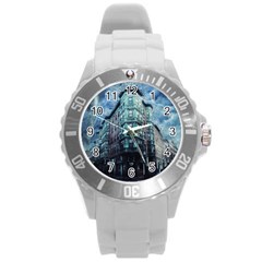 Storm Weather Thunderstorm Nature Round Plastic Sport Watch (l) by Celenk