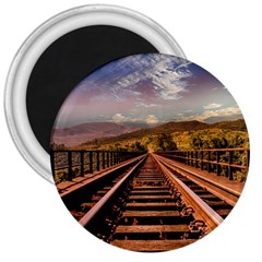 Railway Track Travel Railroad 3  Magnets by Celenk