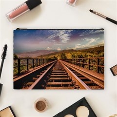 Railway Track Travel Railroad Cosmetic Bag (large)  by Celenk