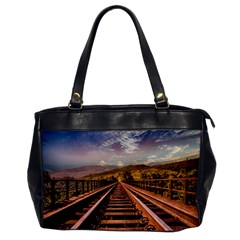 Railway Track Travel Railroad Office Handbags by Celenk