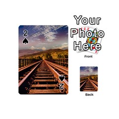 Railway Track Travel Railroad Playing Cards 54 (mini)  by Celenk