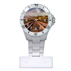 Railway Track Travel Railroad Plastic Nurses Watch by Celenk