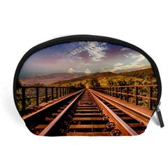 Railway Track Travel Railroad Accessory Pouches (large)  by Celenk