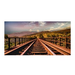 Railway Track Travel Railroad Satin Wrap