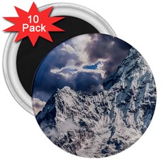 Mountain Snow Winter Landscape 3  Magnets (10 Pack) 