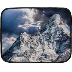 Mountain Snow Winter Landscape Fleece Blanket (mini) by Celenk