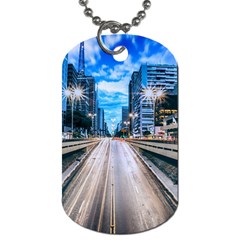 Urban Street Cityscape Modern City Dog Tag (One Side)