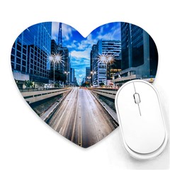 Urban Street Cityscape Modern City Heart Mousepads by Celenk