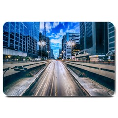 Urban Street Cityscape Modern City Large Doormat  by Celenk