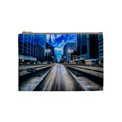 Urban Street Cityscape Modern City Cosmetic Bag (medium)  by Celenk