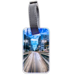 Urban Street Cityscape Modern City Luggage Tags (two Sides)