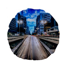 Urban Street Cityscape Modern City Standard 15  Premium Round Cushions