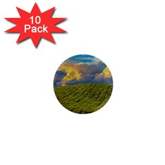 Sunrise Hills Landscape Nature Sky 1  Mini Magnet (10 Pack)  by Celenk