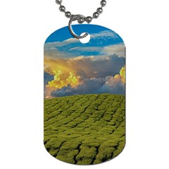 Sunrise Hills Landscape Nature Sky Dog Tag (one Side) by Celenk