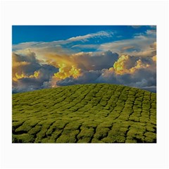 Sunrise Hills Landscape Nature Sky Small Glasses Cloth (2-side) by Celenk