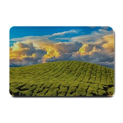 Sunrise Hills Landscape Nature Sky Small Doormat  by Celenk