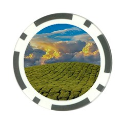 Sunrise Hills Landscape Nature Sky Poker Chip Card Guard by Celenk