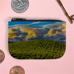 Sunrise Hills Landscape Nature Sky Mini Coin Purses by Celenk